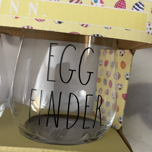 2 Rae Dunn Stemless Wine glasses - Picture 2 of 7